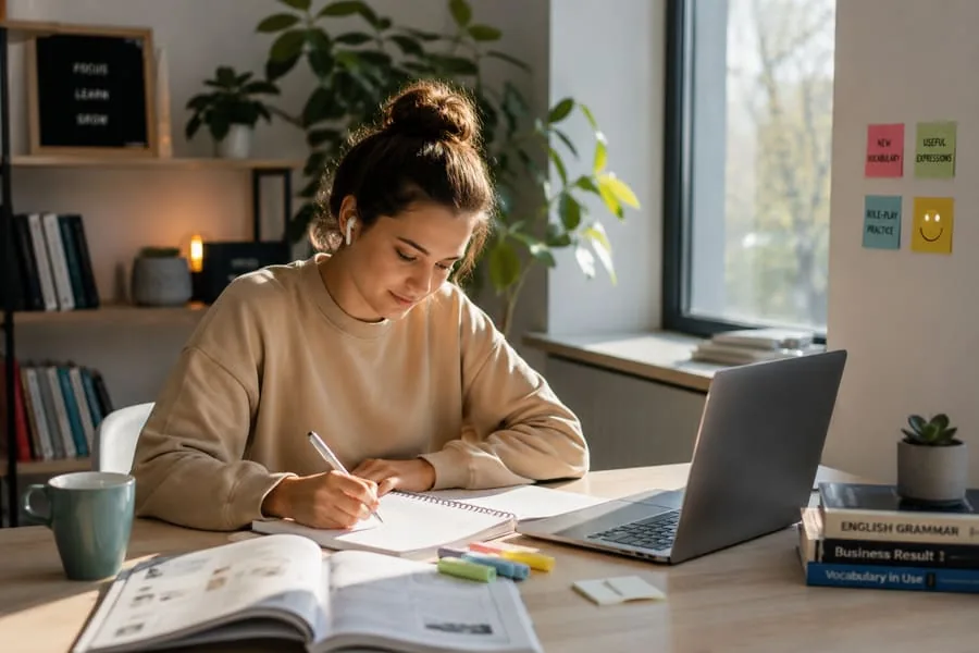 Haftalık ders programını planlayan öğrenci